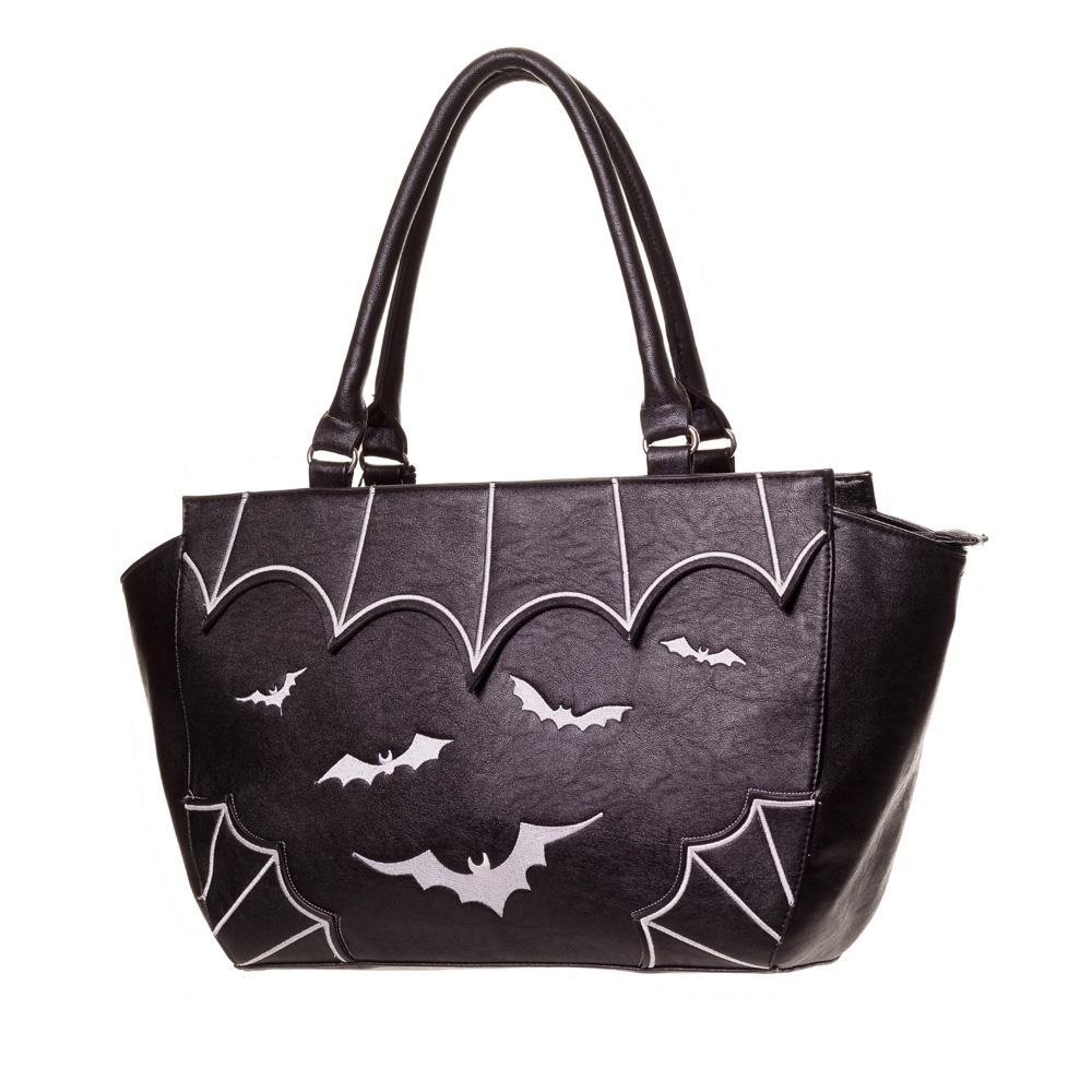 Banned - Bats Sac à main - Noir/Blanc